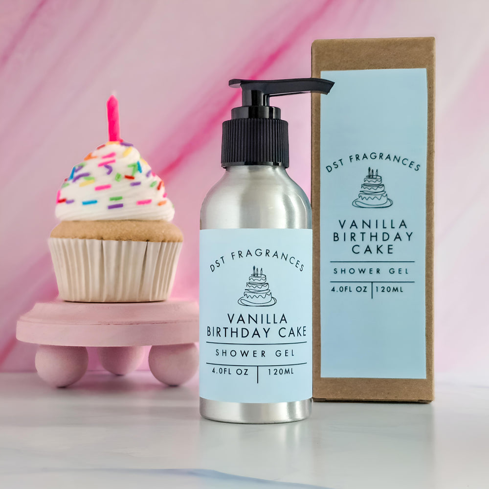 Vanilla Birthday Cake Shower Gel Box