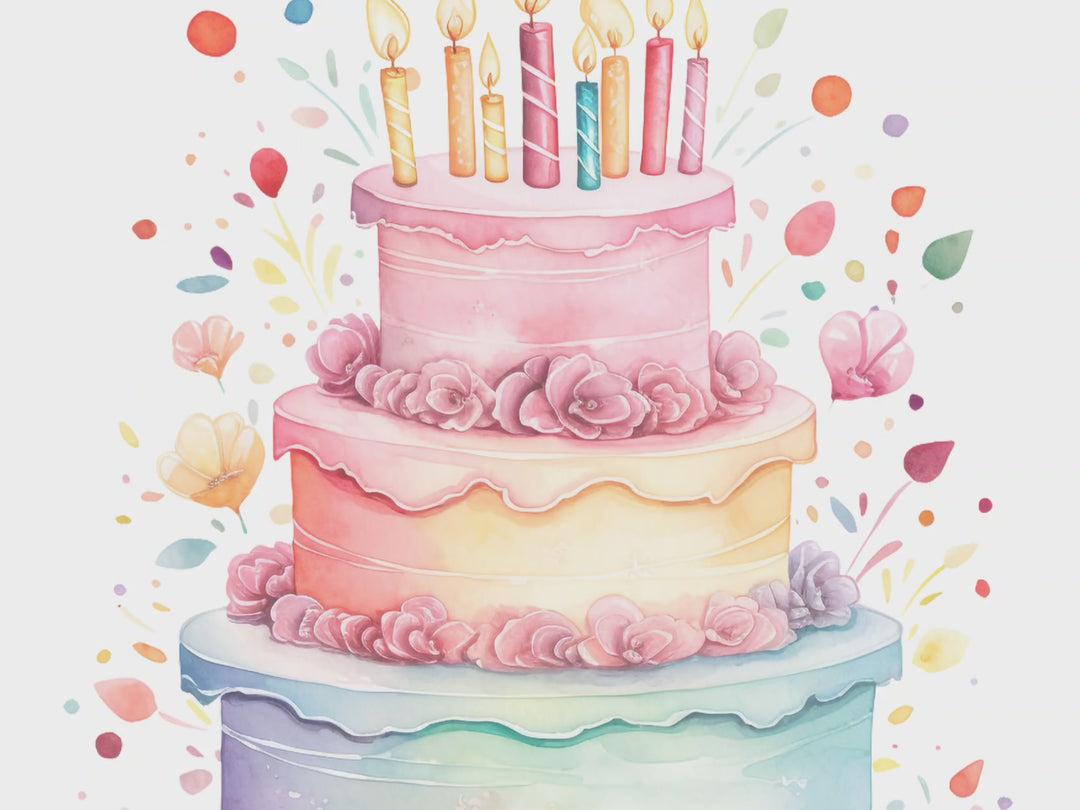 muted video showing text fragrance description for Vanilla Birthday Cake.  Rich, buttery notes of freshly baked cake mingle with the sweetness of vanilla bean creating a delightful fragrance that captures the joy of celebratory moments.