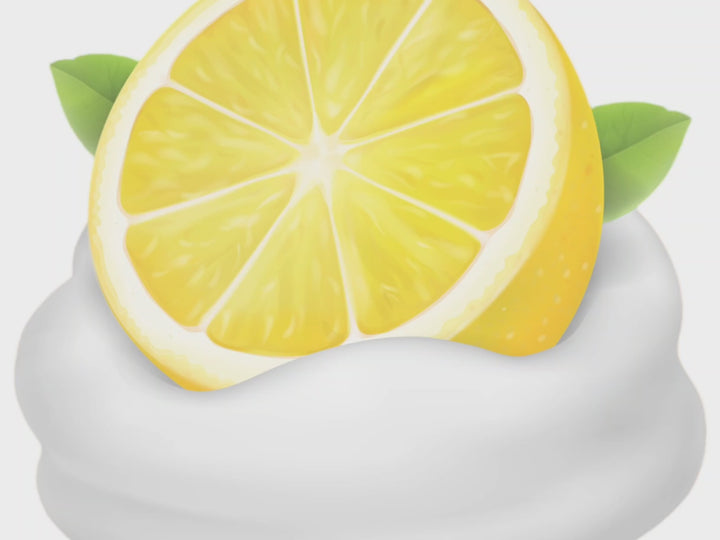 muted video showing text fragrance description for Limoncello Cream. Top notes: Sugar, Mint, Bergamot, Lemon. Middle Notes: Tonka bean, Orange. Base notes: White Cake Butter.